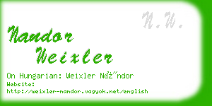 nandor weixler business card